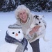 Me and two snowmen in the snow. by snowy