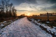 23rd Jan 2017 - Sunset over ice covered path
