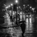 Night walking in the rain - B&W by ggshearron