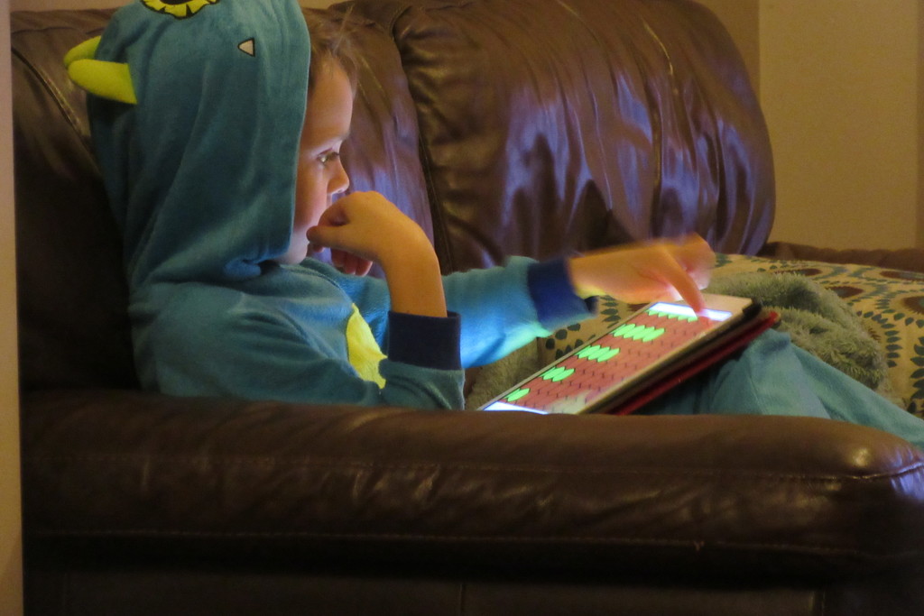 Playing on Nanny's iPad by lellie