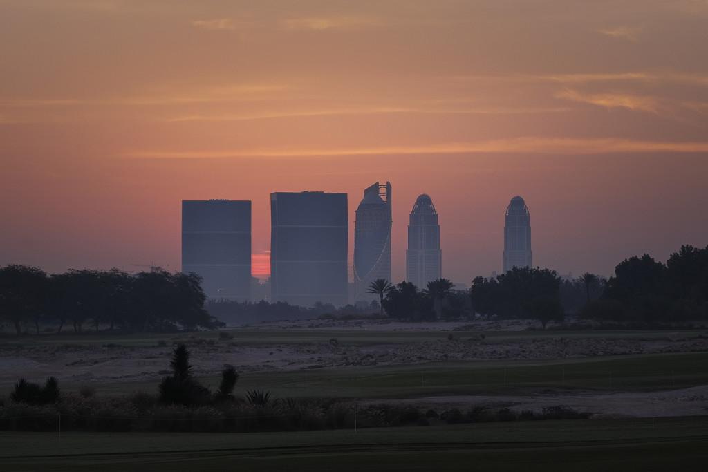Day 026, Year 5 - Sunrise Over Doha Golf Course by stevecameras