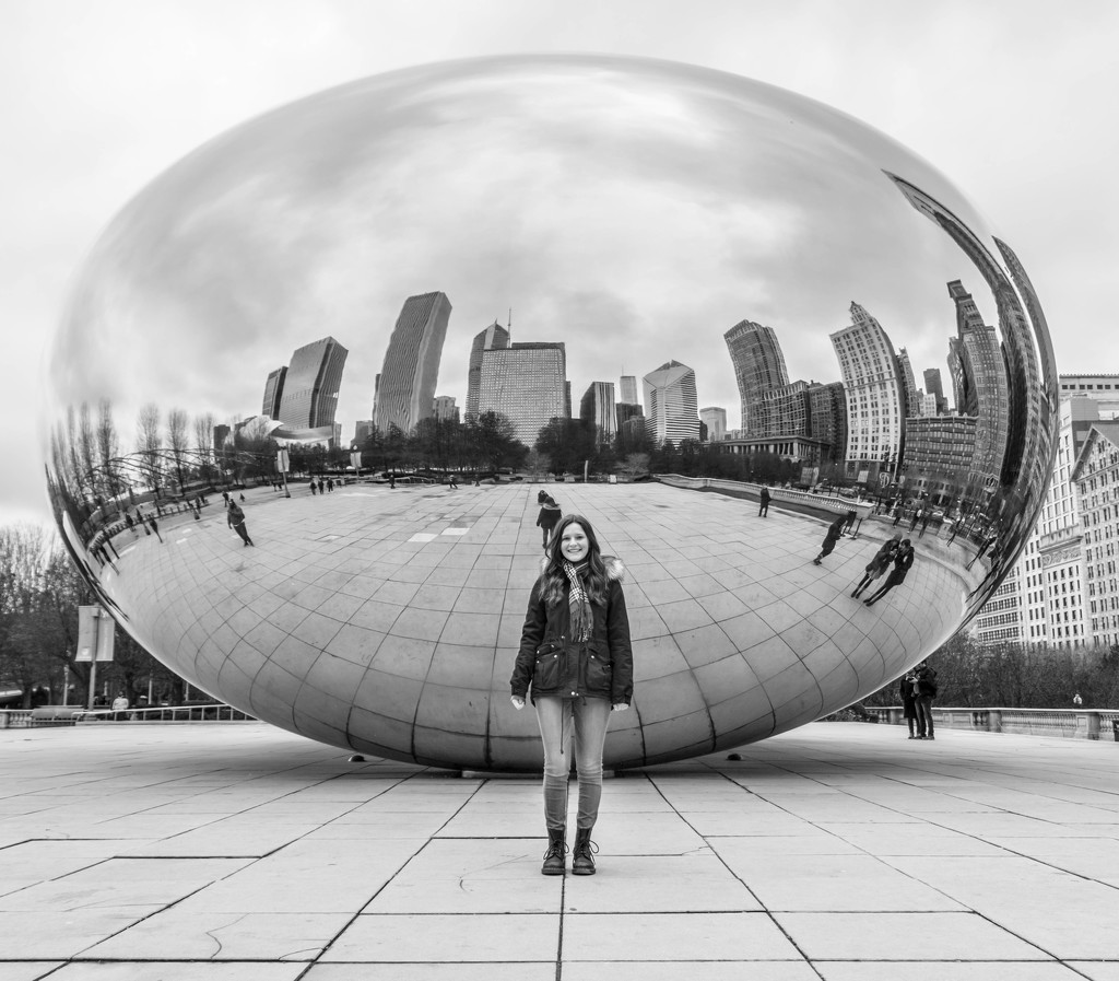 Daughter at the Bean by darylo