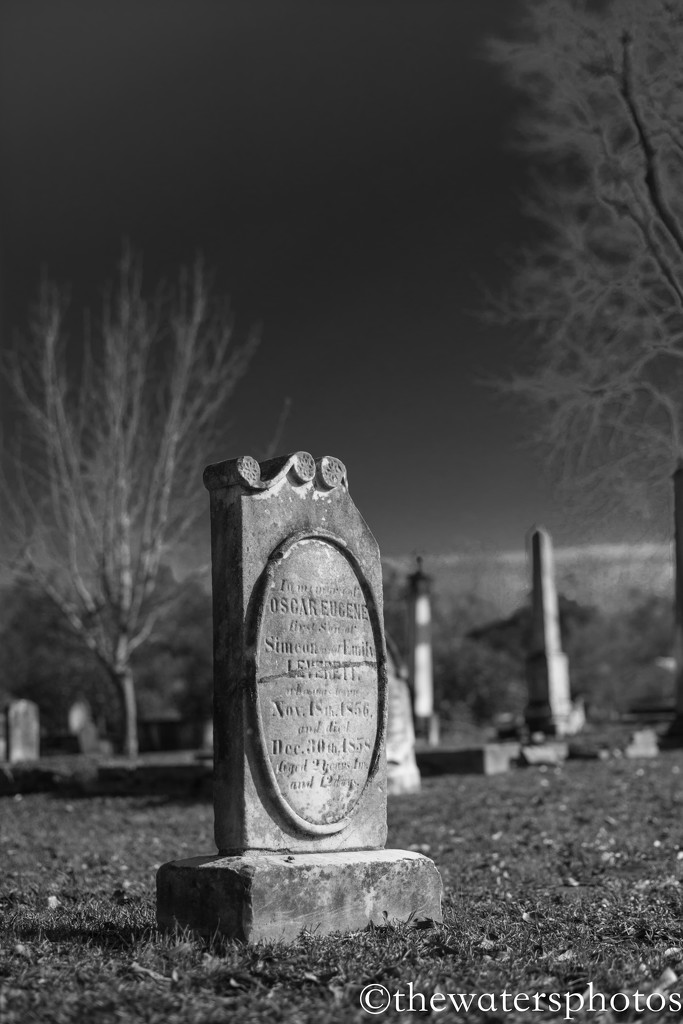 Cemetery in B&W. by thewatersphotos