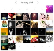 1st Feb 2017 - Jan 2017 calendar view
