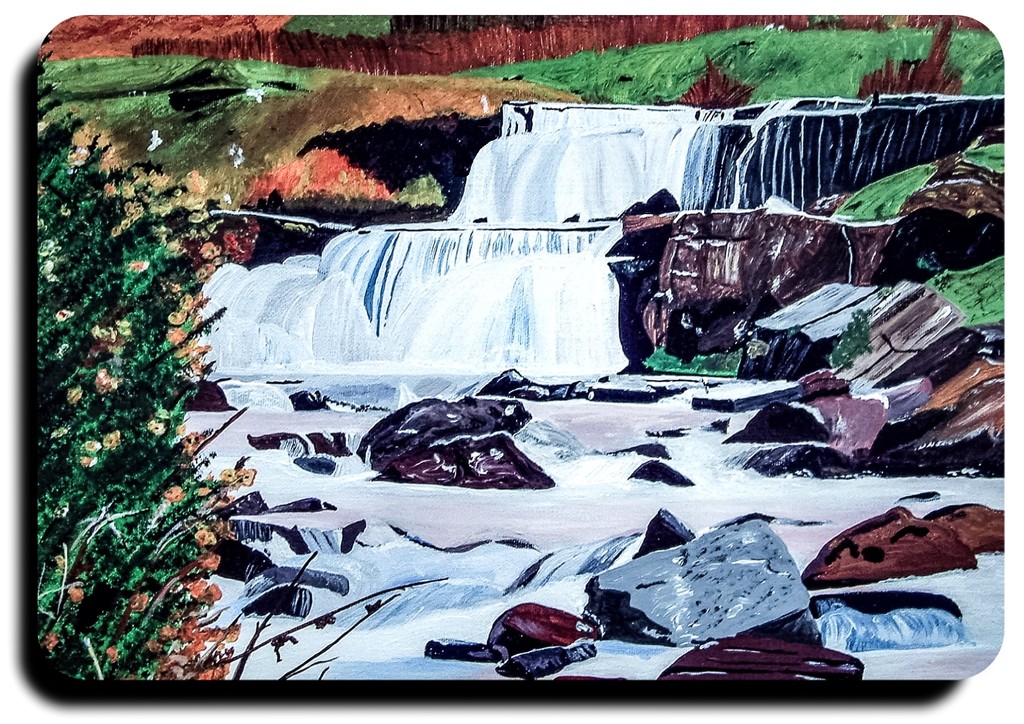 Acrylic painting (waterfall) by stuart46