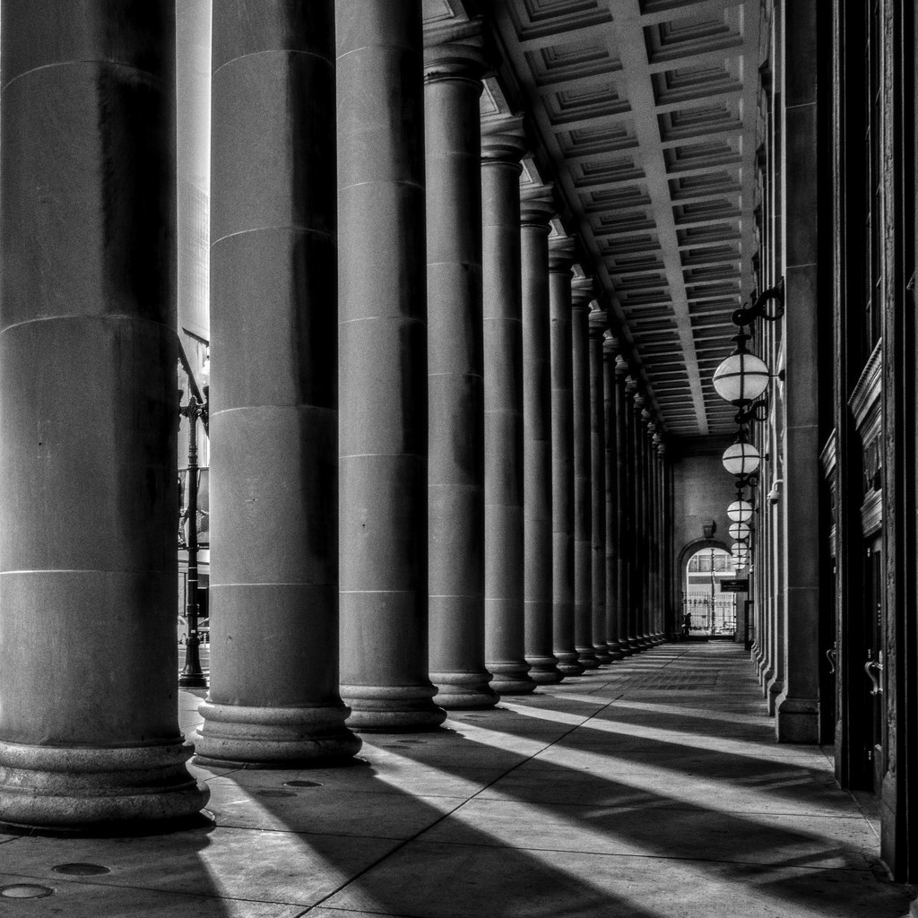 Shadows in the Union Station Portico by taffy