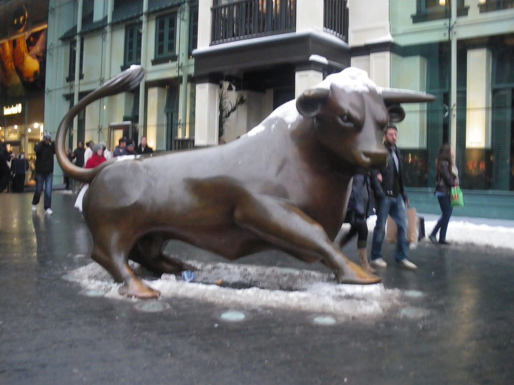 Snowy Old Bull! by moominmomma