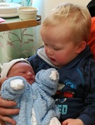 5th Feb 2017 - Here's Harley meeting his new brother Caellen who's just 2,hours old