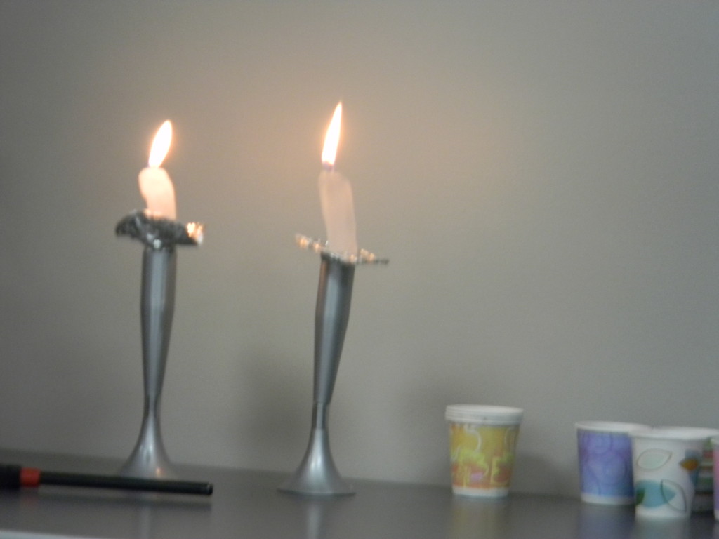 Shabbat Candles and Cups by sfeldphotos