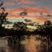 Late sunset over Avon River ( overflowing ) by gosia