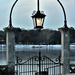 Lantern at Pond  by deborahsimmerman