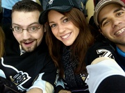 22nd Dec 2010 - Kev, Meg and J at the Pens game
