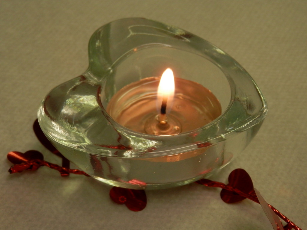 Valentine's Day Candle by julie