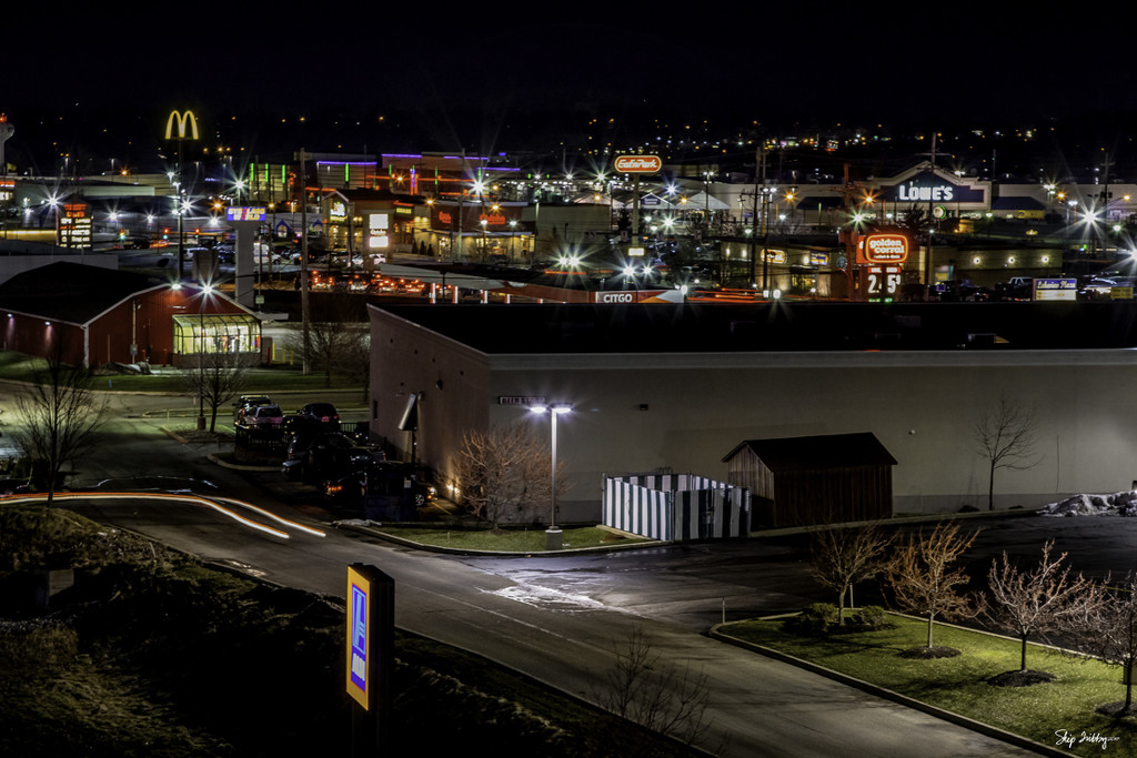 Erie Pennsylvania at Night by skipt07