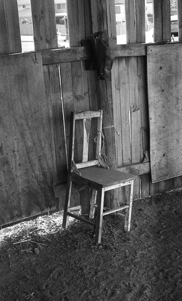 Chair in shed by peterdegraaff