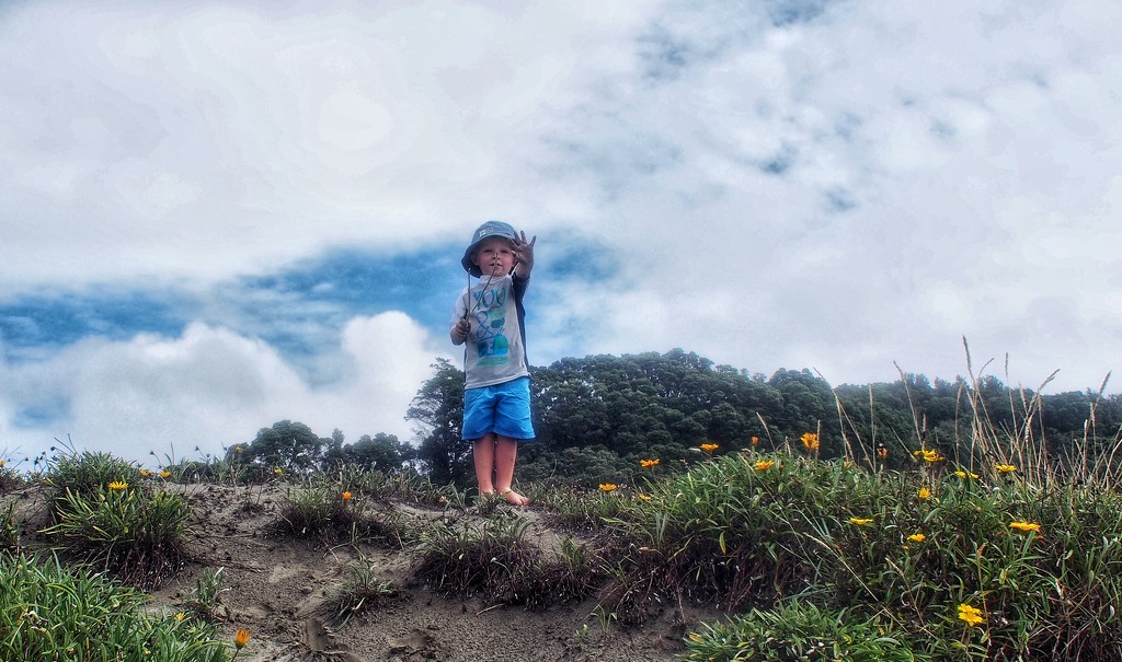 Boy on a sand dune. by happypat