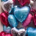 Silver, red, pink and blue hearts.  by cocobella
