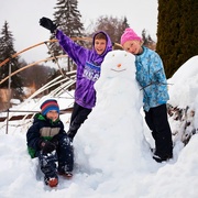 19th Feb 2017 - Three kids and a snowman