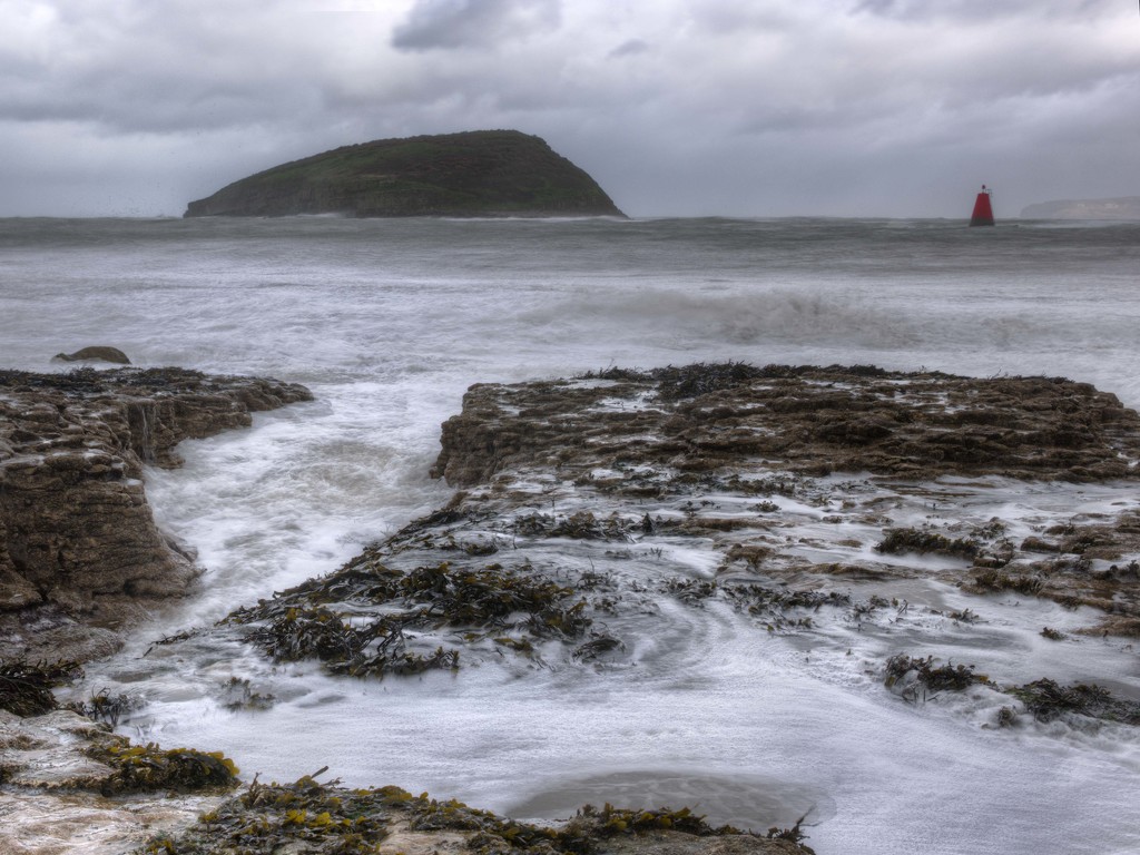 Puffin Island and Perch Rock Buoy. by gamelee