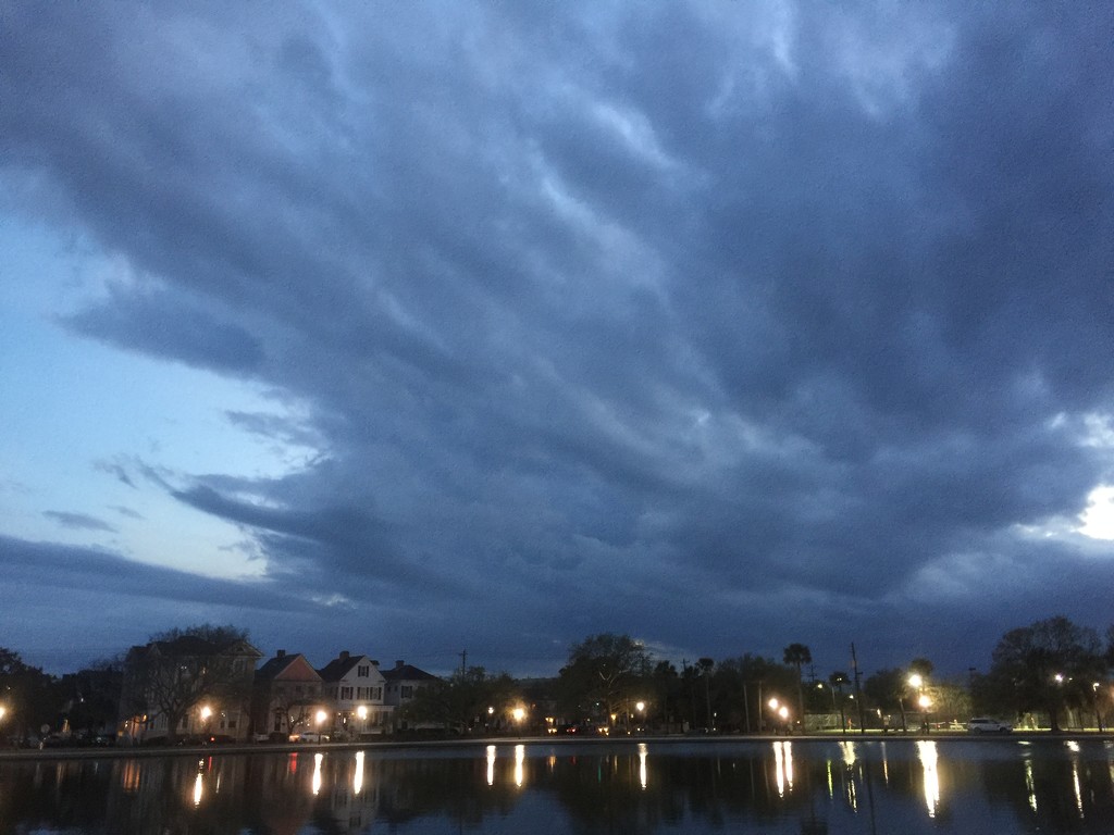 Remarkable clouds just after sunset, Colonial Lake, Charleston, SC by congaree