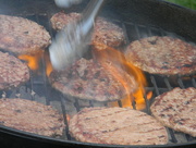 3rd Mar 2017 - Burgers on Grill Fire Burning