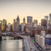 Lower Manhattan at the Golden Hour by taffy