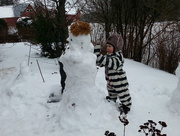 28th Feb 2017 - Mimi building a snowman