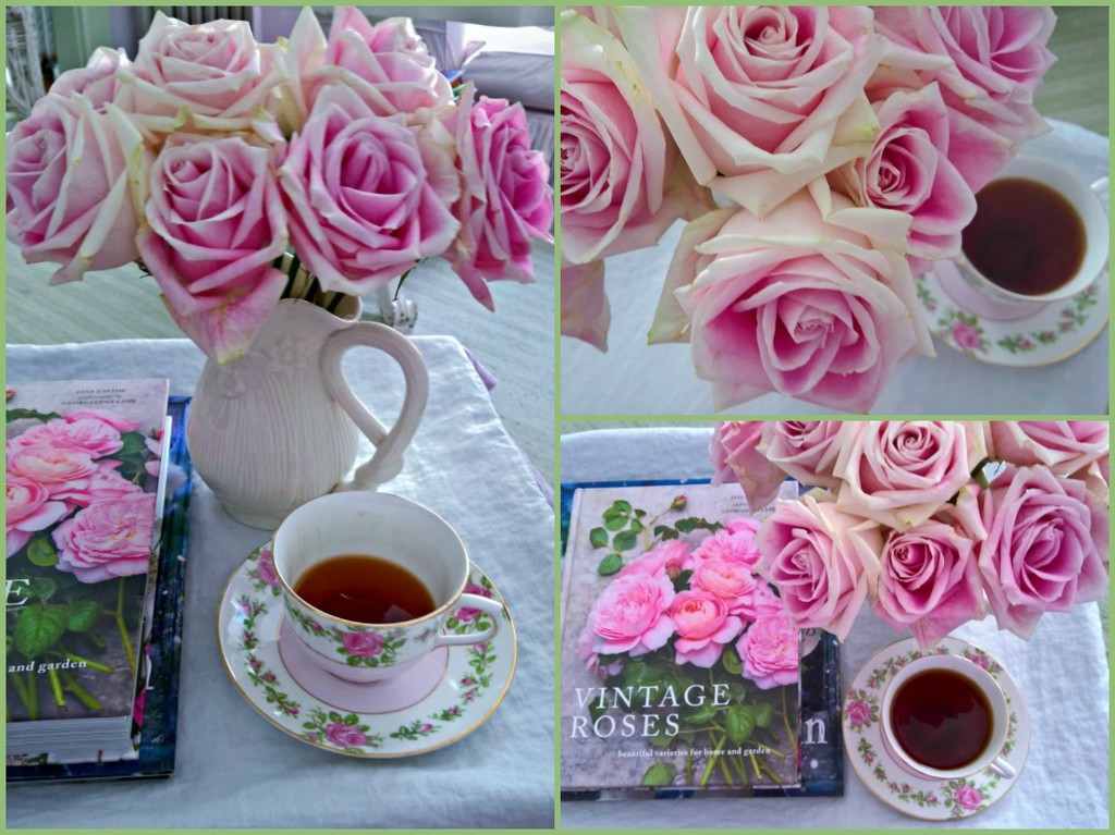 Sunday morning tea and roses by deborahsimmerman