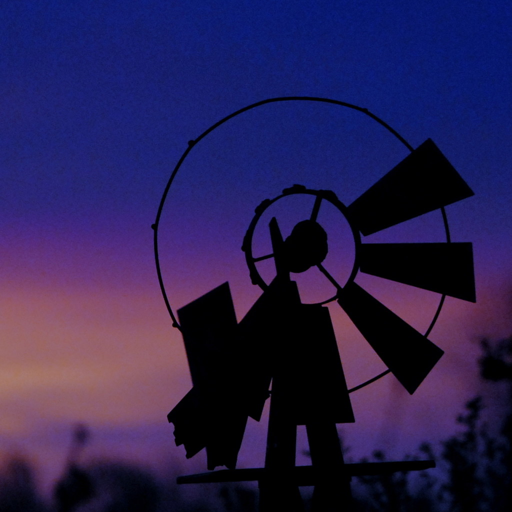 Blue Hour Broken Windmill by genealogygenie