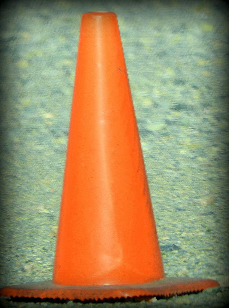 Orange construction cone by homeschoolmom