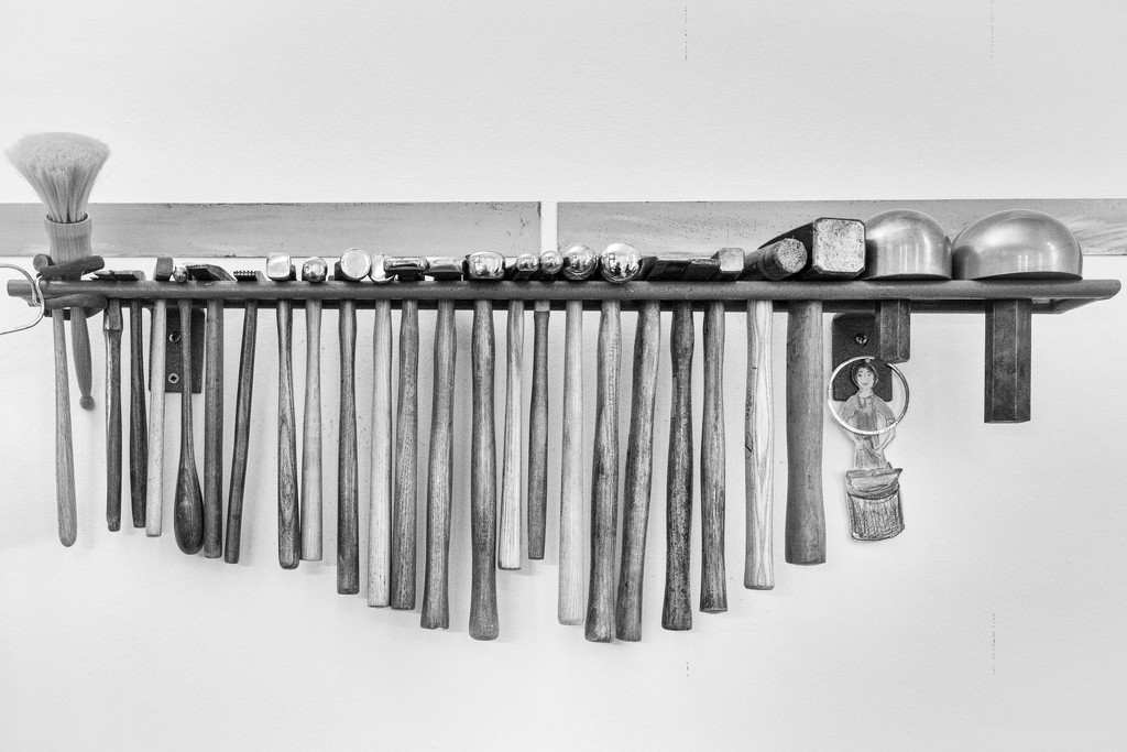 Silversmith's Tools - black and white by jyokota