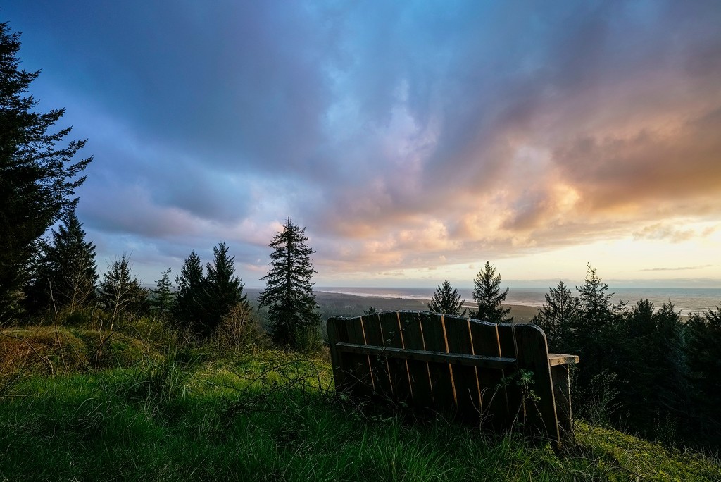 Bench Sunset  by jgpittenger