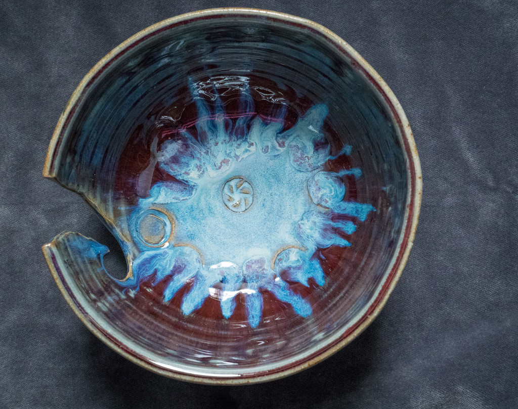 Indigo-violet #4 - yarn bowl by randystreat