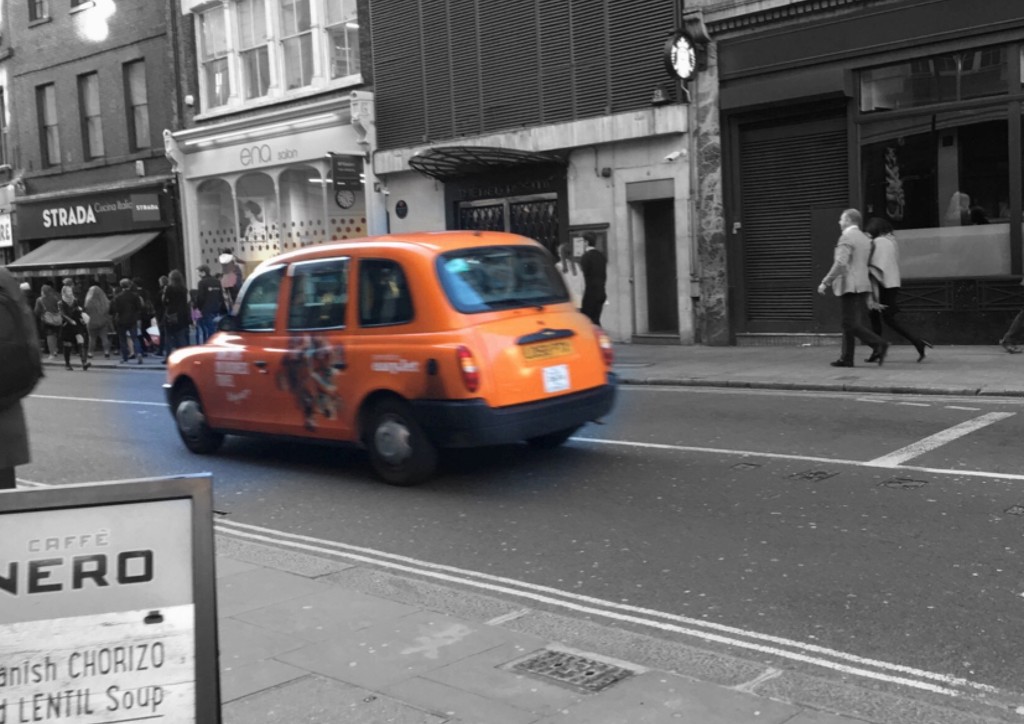 Orange Taxi london by bizziebeeme