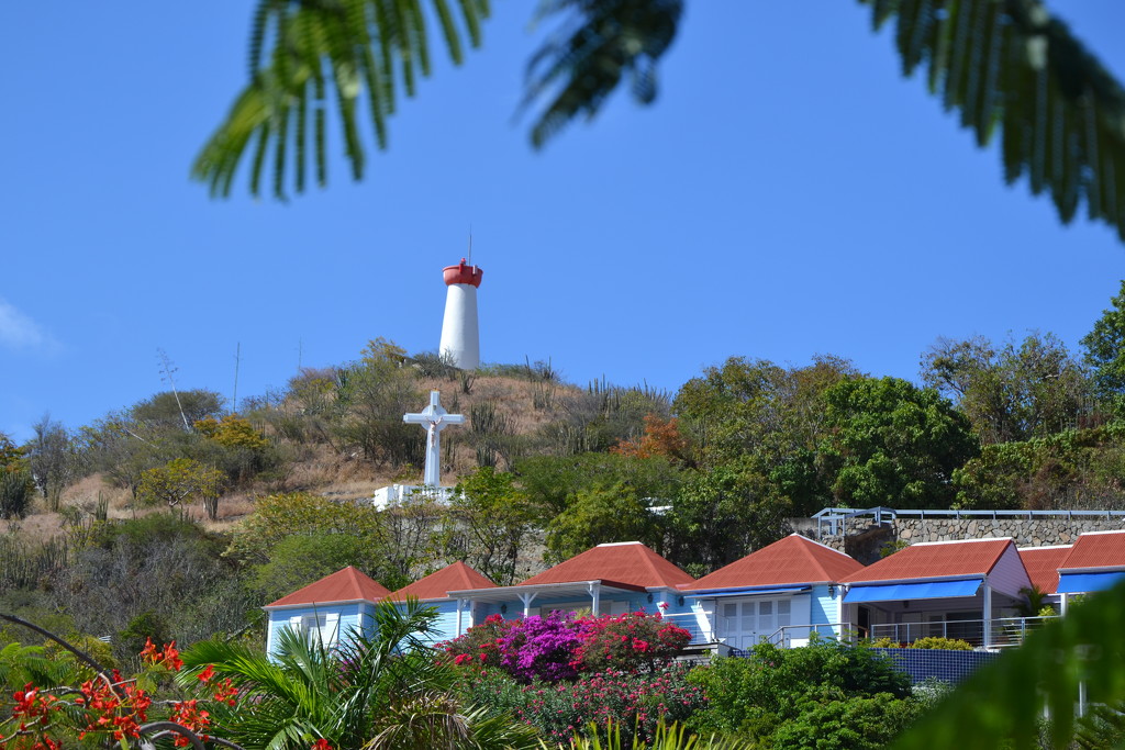 St Barth's lighthouse on the hill by louannwarren