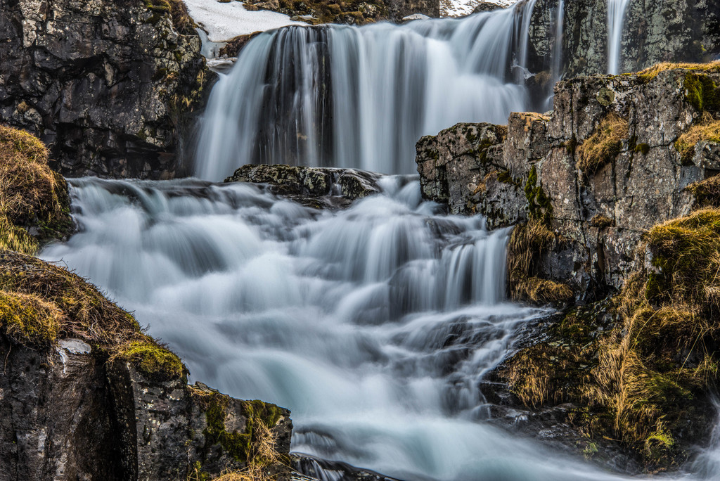 Kirkjufellsfoss Waterfall, Some Details by taffy