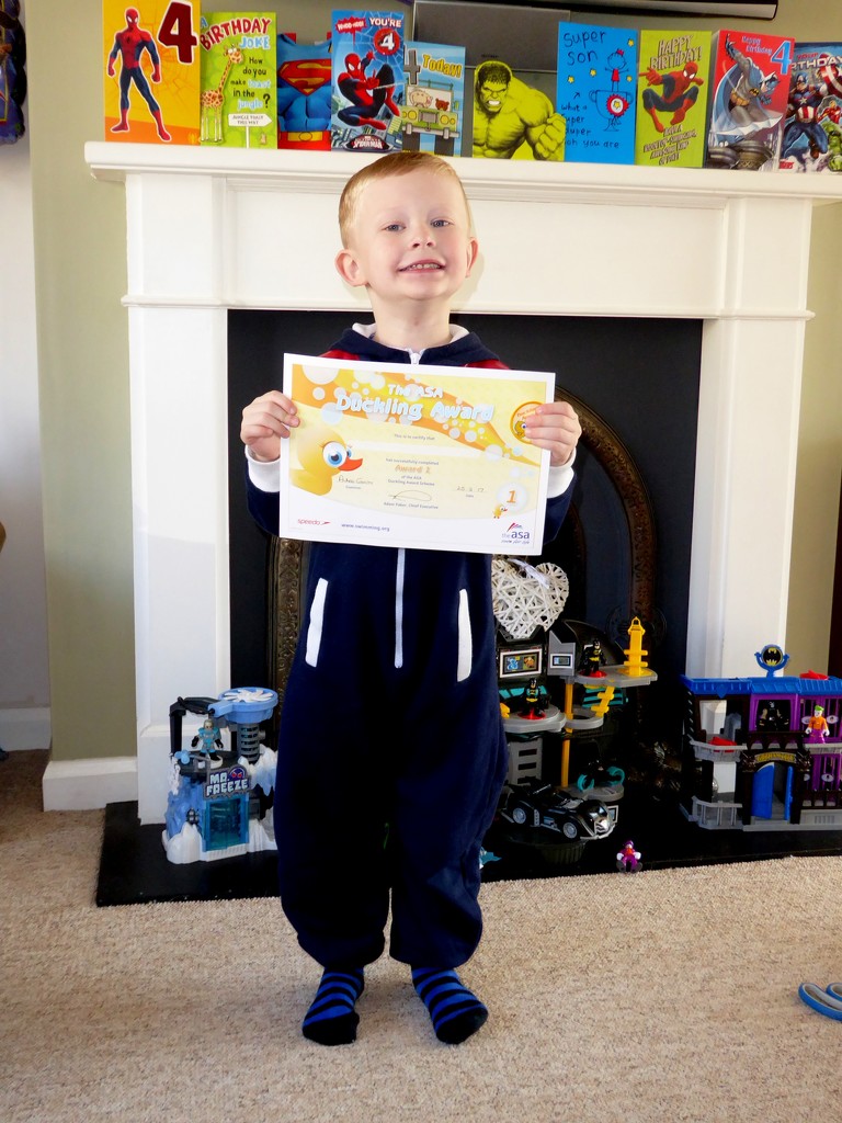  Finley with his Swimming Certificate.  by susiemc