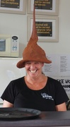 1st Apr 2017 - Another hat that really caught our eye at Mangonui Festival she was at work in one of the cafes 