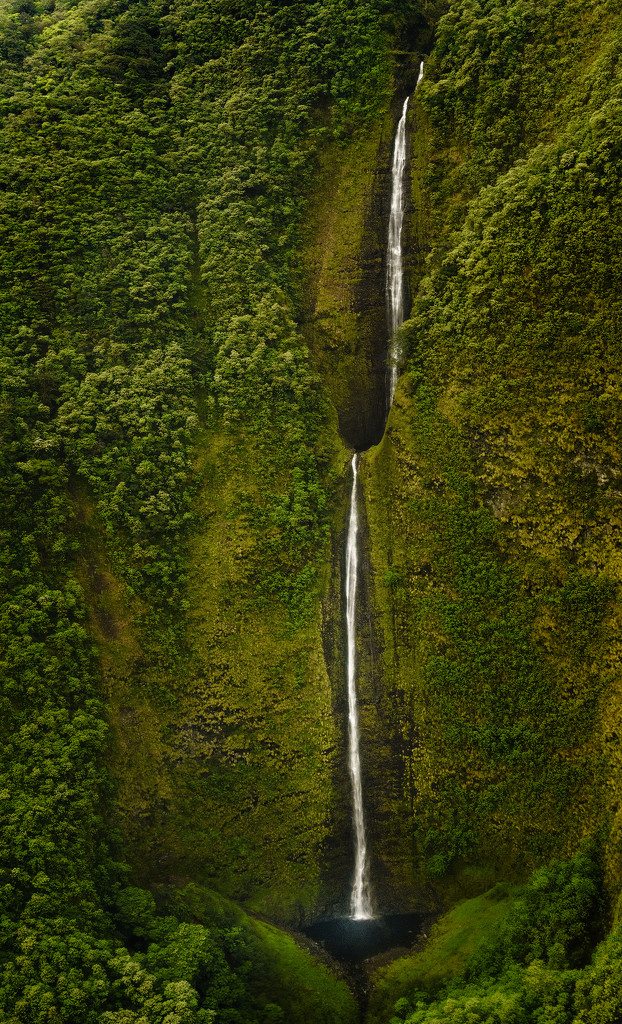 Long Waterfalls from Helicopter  by jgpittenger