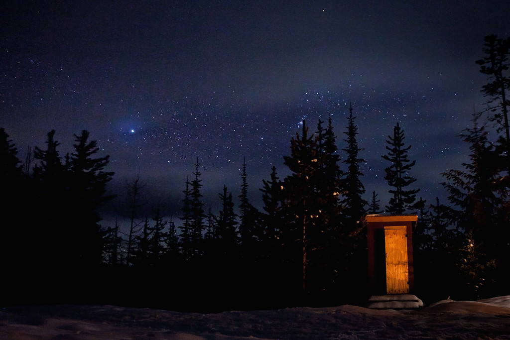 The outhouse under the stars by kiwichick