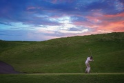 19th Apr 2017 - Dad golfing at sunset