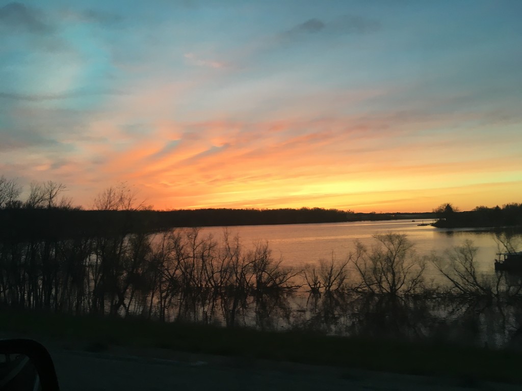 0420 Sunset  On the way home. by pennyrae