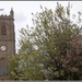 Rishton Parish Church with trees in blossom. by grace55