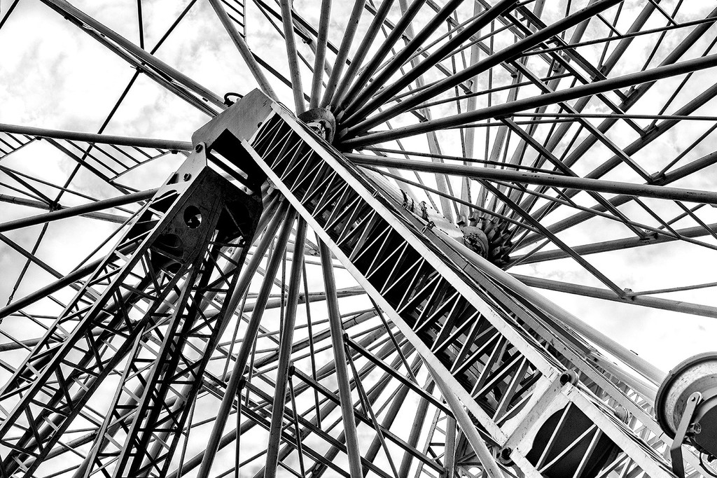 Spokes of Ferris Wheel by davidrobinson