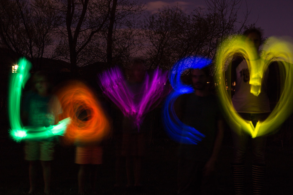 Glow sticks! by lindasees