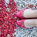 Half and Half Red Stones and Red Shoes  by nicolecampbell
