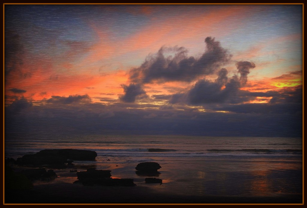 Sunset at Port Waikato by nickspicsnz