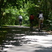 3 Bikers Riding Path by sfeldphotos