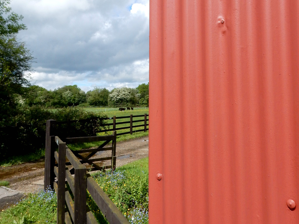 Red Barn and Farm by bulldog