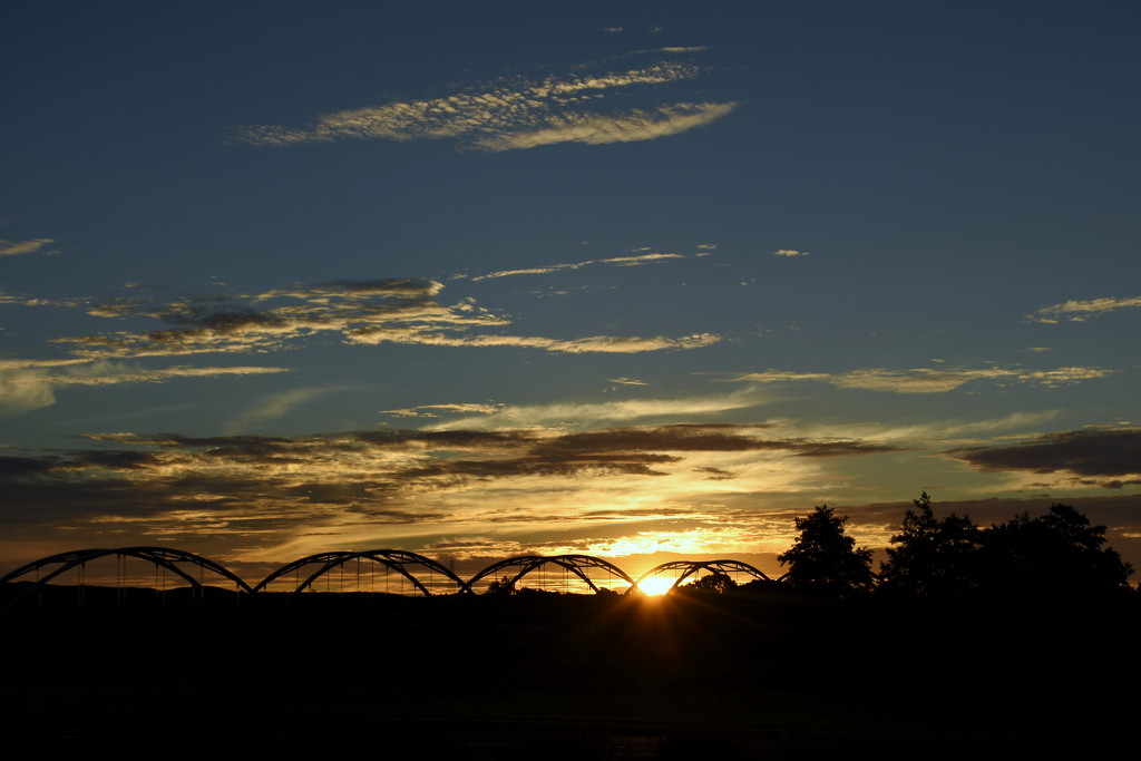 Sun Setting over Tainui Bridge and on the Year by nickspicsnz
